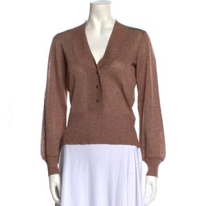 Route sparkly knit top